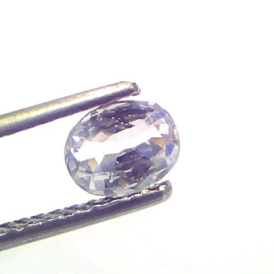 0.88 Ct Certified Unheated Untreated Natural Ceylon White Sapphire