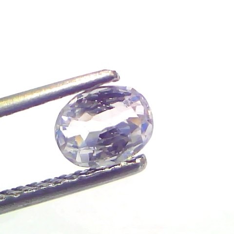 0.88 Ct Certified Unheated Untreated Natural Ceylon White Sapphire