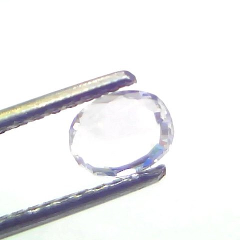 0.88 Ct Certified Unheated Untreated Natural Ceylon White Sapphire