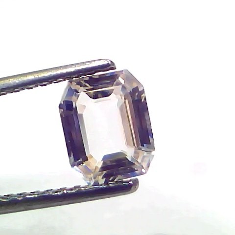 1.79 Ct Certified Unheated Untreated Natural Ceylon White Sapphire