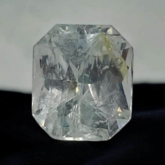 Huge 10.16 Ct GII Certified Unheated Natural Ceylon White Sapphire AAA