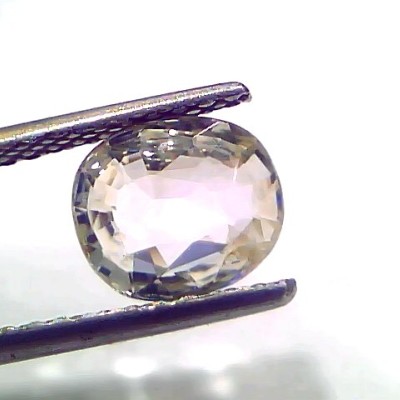 2.05 Ct Certified Unheated Untreated Natural Ceylon White Sapphire