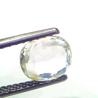 2.05 Ct Certified Unheated Untreated Natural Ceylon White Sapphire