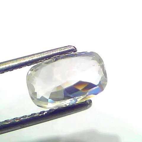 2.14 Ct Certified Unheated Untreated Natural Ceylon White Sapphire