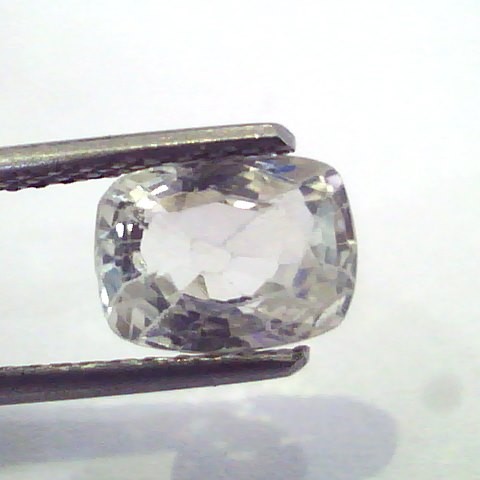 2.35 Ct Unheated Untreated Natural White Sapphire Gemstone