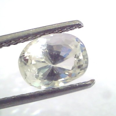 2.68 Ct Unheated Untreated Natural White Sapphire Safed Pukhraj