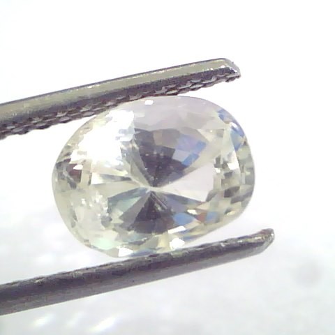 2.68 Ct Unheated Untreated Natural White Sapphire Safed Pukhraj