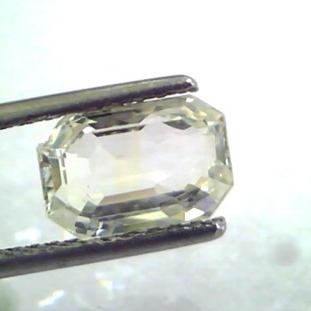 2.76 Ct IGI Certified Unheated Untreated Natural Premium White Sapphire