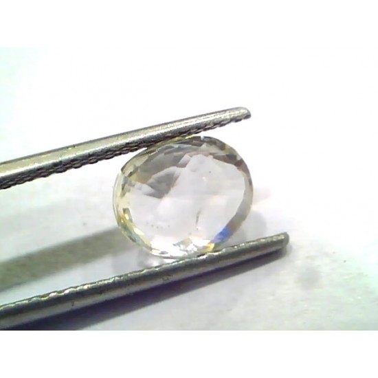 2.90 Ct Unheated Untreated Natural Ceylon White Sapphire Gemstones