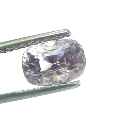 2.95 Ct Certified Unheated Untreated Natural Ceylon White Sapphire