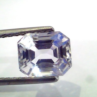 3.04 Ct Unheated Untreated Natural White Sapphire Gemstone AAA