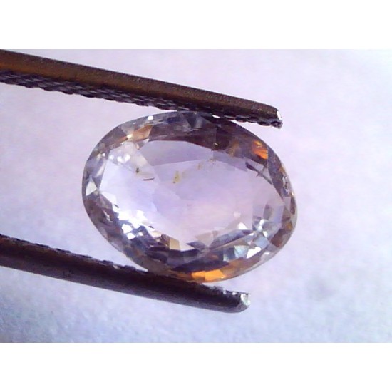 2.98 Ct Unheated Untreated Natural Ceylon White Sapphire Gems