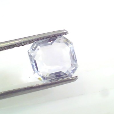 3.17 Ct Unheated Untreated Natural Premium White Sapphire Gemstone