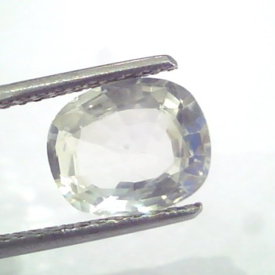 3.21 Ct Unheated Untreated Natural White Sapphire Gemstones