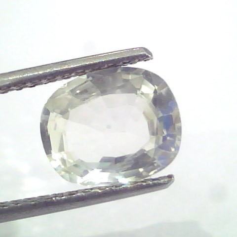 3.21 Ct Unheated Untreated Natural White Sapphire Gemstones