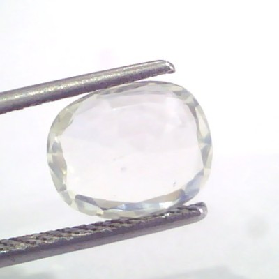 3.21 Ct Unheated Untreated Natural White Sapphire Gemstones
