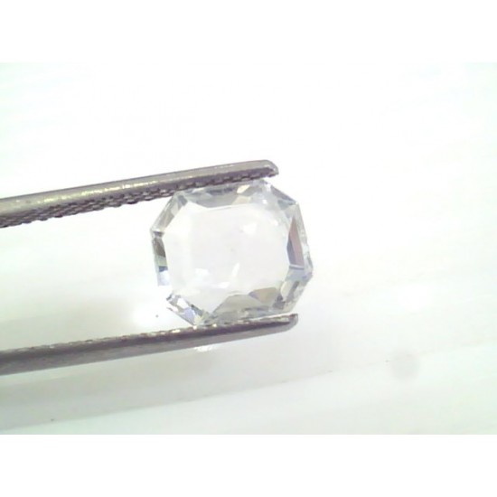 3.22 Ct Unheated Untreated Natural Premium White Sapphire Gemstone