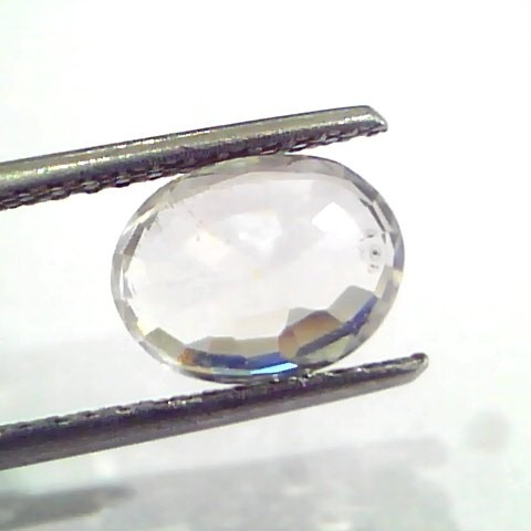 3.35 Ct Unheated Untreated IGI Certified Natural Ceylon White Sapphire