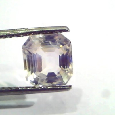 3.39 Ct Unheated Untreated IGI Certified Natural Ceylon White Sapphire