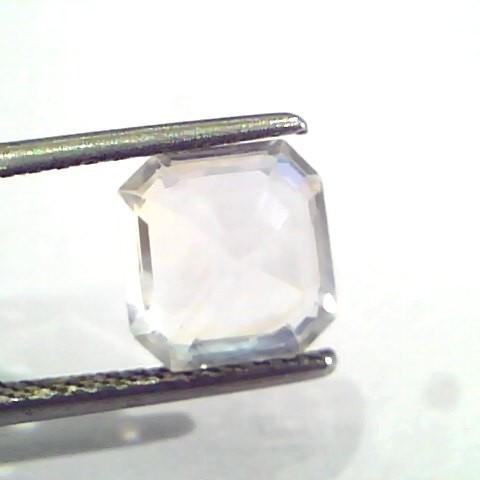 3.39 Ct Unheated Untreated IGI Certified Natural Ceylon White Sapphire