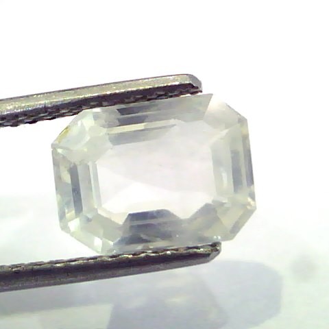 3.45 Ct Unheated Untreated Natural White Sapphire/Safed Pukhraj