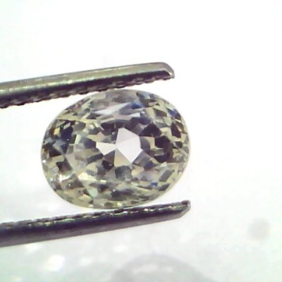 3.51 Ct Unheated Untreated IGI Certified Natural Ceylon White Sapphire