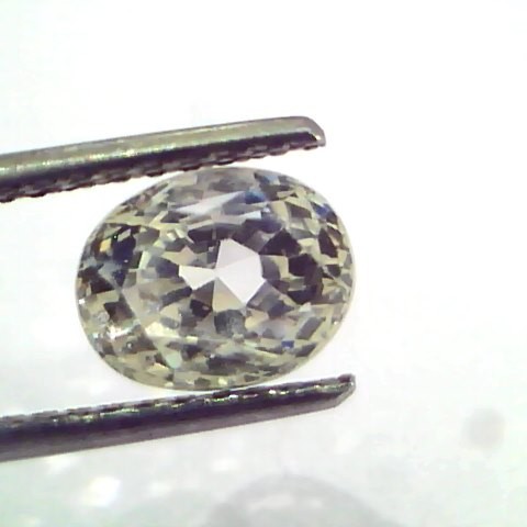 3.51 Ct Unheated Untreated IGI Certified Natural Ceylon White Sapphire