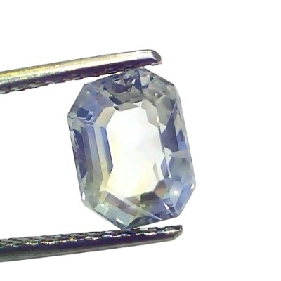 3.51 Ct GII Certified Unheated Untreated Natural Ceylon White Sapphire