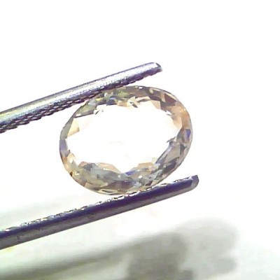 3.52 Ct Certified Unheated Untreated Natural Ceylon White Sapphire