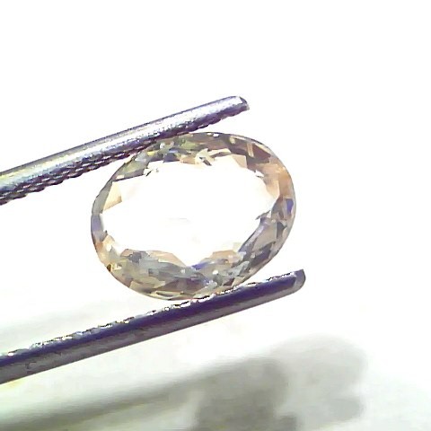 3.52 Ct Certified Unheated Untreated Natural Ceylon White Sapphire