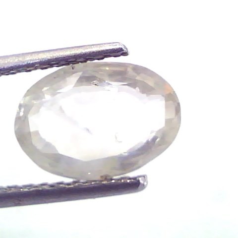 3.52 Ct Unheated Untreated Natural White Sapphire Gemstone