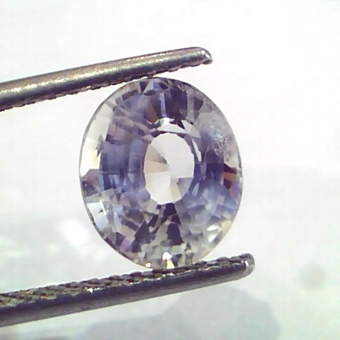 3.59 Ct Unheated Untreated Natural White Sapphire Gemstones AA