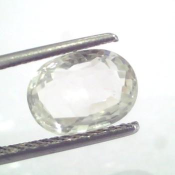3.55 Ct Unheated Untreated Natural White Sapphire Gemstones