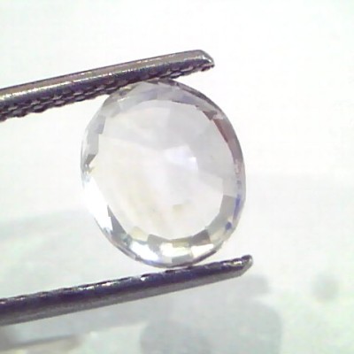3.59 Ct Unheated Untreated Natural White Sapphire Gemstones AA