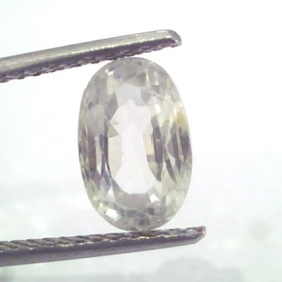 3.71 Ct Unheated Untreated Natural White Sapphire Gemstones