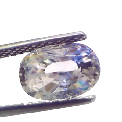 3.75 Ct Certified Unheated Untreated Natural Ceylon White Sapphire 3.75 Ct Certified Unheated Untreated Natural Ceylon White Sapphire