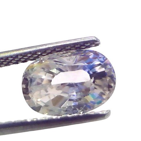 3.75 Ct Certified Unheated Untreated Natural Ceylon White Sapphire 3.75 Ct Certified Unheated Untreated Natural Ceylon White Sapphire