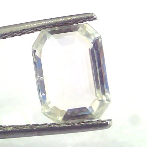 3.75 Ct IGI Certified Unheated Untreated Natural Premium White Sapphire