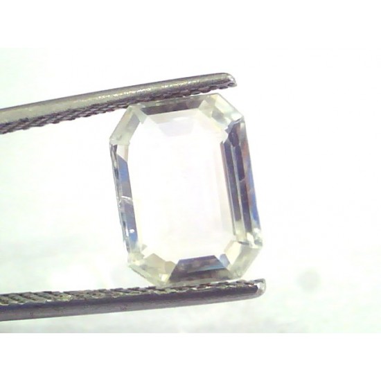 3.75 Ct Unheated Untreated Natural Premium White Sapphire Gemstone
