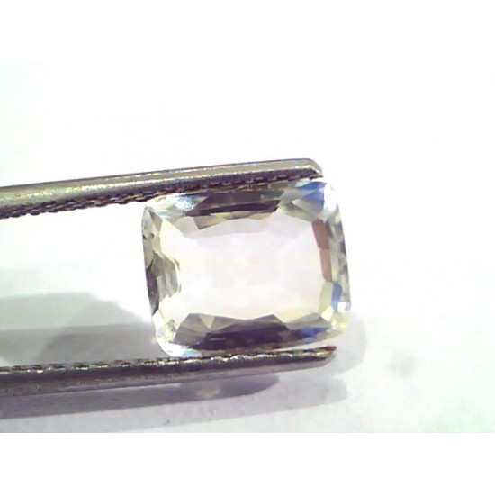 3.85 Ct Unheated Untreated Natural Premium White Sapphire Gemstone