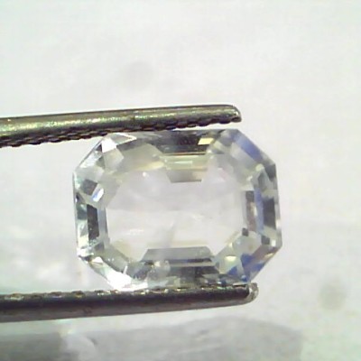 3.95 Ct Unheated Untreated Natural Certified White Sapphire Gems