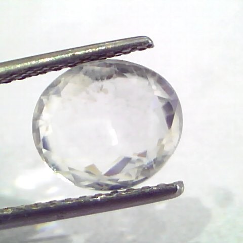 4.00 Ct Unheated Untreated Natural White Sapphire Safed Pukhraj