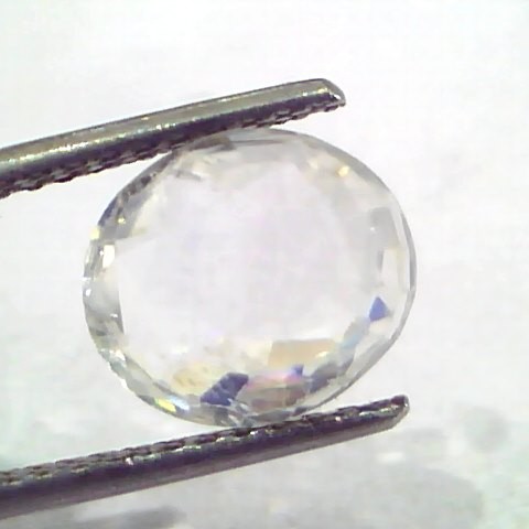 4.00 Ct Unheated Untreated Natural White Sapphire Safed Pukhraj