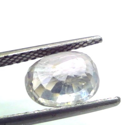 4.00 Ct Unheated Untreated Natural Ceylon White Sapphire Safed Pukhraj