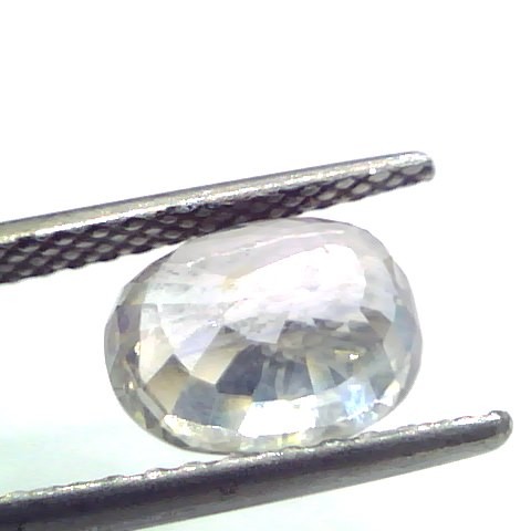 4.00 Ct Unheated Untreated Natural Ceylon White Sapphire Safed Pukhraj