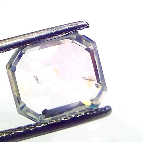 4.03 Ct IGI Certified Unheated Untreated Natural Ceylon White Pukhraj Sapphire
