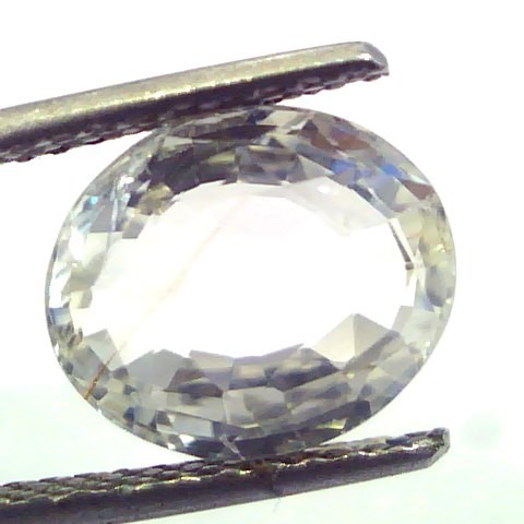 4.41 Ct Unheated Untreated Natural Premium White Sapphire Gemstone