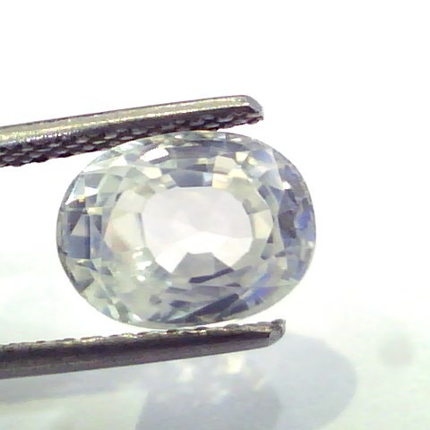 4.35 Ct Unheated Untreated Natural Ceylon White Sapphire/Safed Pukhraj