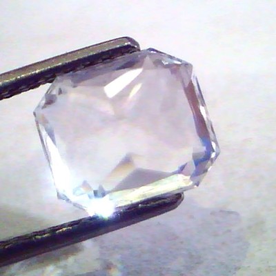 4.40 Ct Unheated Untreated Natural Premium White Sapphire Gemstone
