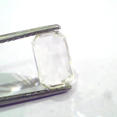 4.46 Ct Unheated Untreated Natural White Sapphire Gemstone AAA